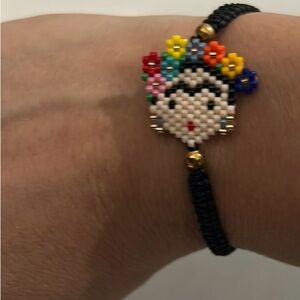 Frida Kahlo Multicolor Beaded Face Bracelet